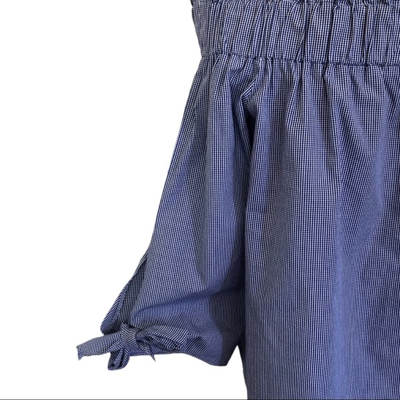 🌿 H&M 🌿 woman’s off the shoulder 3/4 split sleeve blouse size 8 - Picture 5 of 10